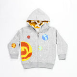 Galaxy Explorer Gray Zipper Hoodie