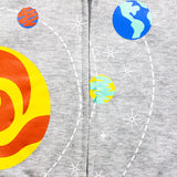 Galaxy Explorer Gray Zipper Hoodie