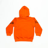 Vibrant Orange Hoodie with Trendy Design