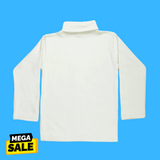 Classic Plain White High Neck Hoodie – Sleek & Stylish